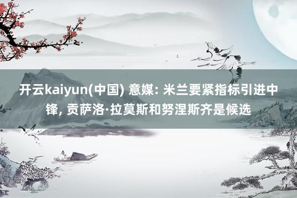 开云kaiyun(中国) 意媒: 米兰要紧指标引进中锋， 贡萨洛·拉莫斯和努涅斯齐是候选